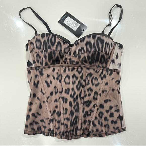 Guess by Marciano Sexy Silk Animal-Print Bustier - Picture 1 of 6